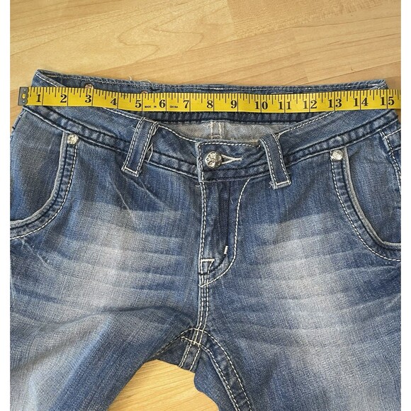 Miss Me Women’s Wide Leg Jean Rhinestone Flare Size 28 Y2K - Picture 8 of 10